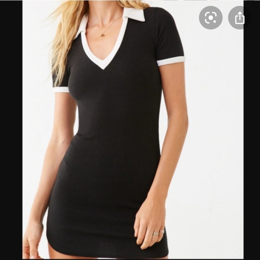 Forever 21 Contrast Collar Mini Dress